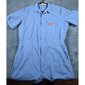 Dickies Coveralls Men's 40 Short Sleeve Blue Workwear Mechanic Jumpsuit